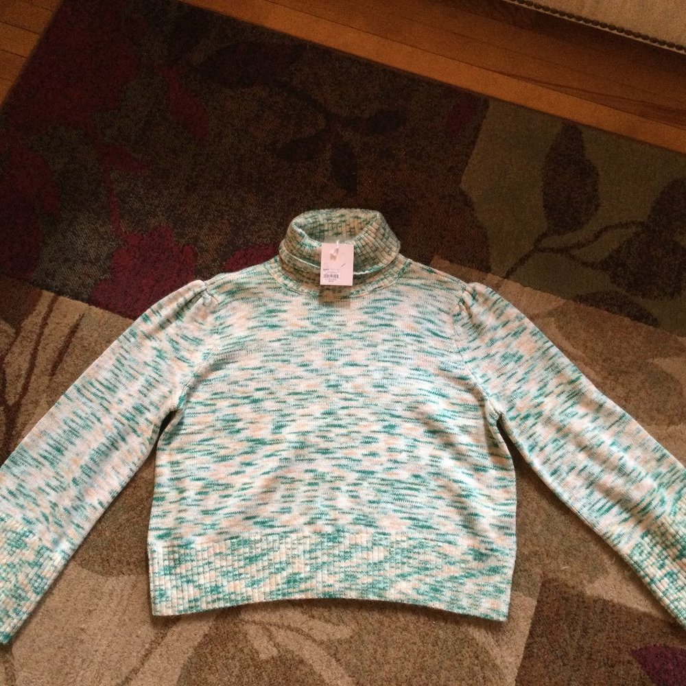 Lauren Conrad Turtleneck Multi-color Bell Sleeve Sweater